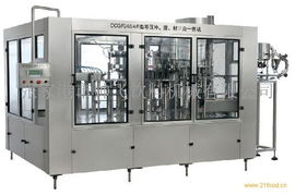 dcgf系列等壓灌裝沖瓶封口三合一體機在碳酸飲料生產中的應用